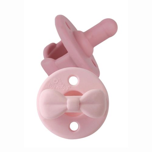 Itzy Ritzy Sweetie Soother 2 pack silicone pacifiers pink bows