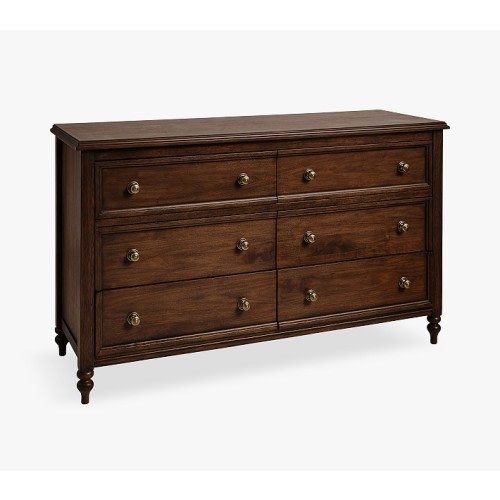 Chris Loves Julia Turned Wood 6-Drawer Dresser (56w x 19d")
