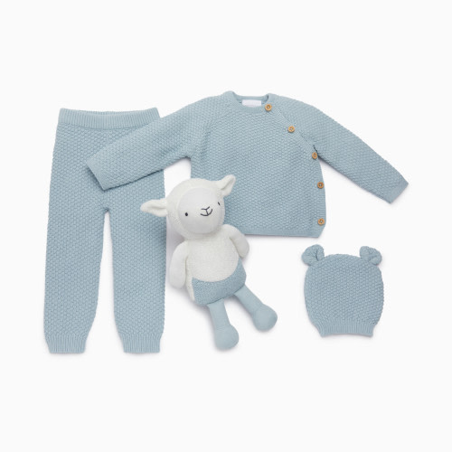 Loomsake 4-Piece Sweater Gift Set - Blue, 6-9 M