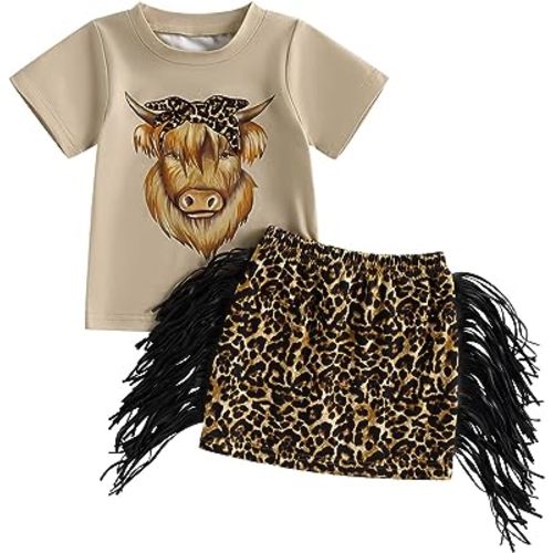 Baby Girl Skirt Set Summer Outfit Short Sleeve T-Shirt and Bottoms Toddler Girl Clothes