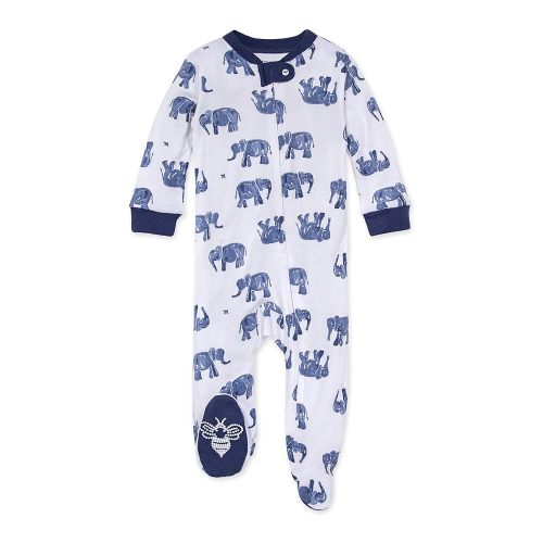 Burt's Bees Baby Boys' Organic Cotton Loose Fit Sleep and Play One-Piece Zip Front Footed Pajamas