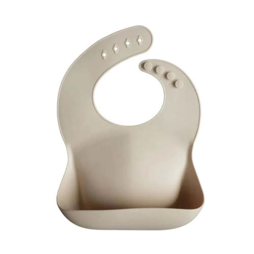 MUSHIE Silicone Baby Bib - Sand