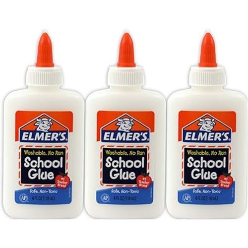 Washable Liquid School Glue [Set of 3] Size: 1.25" H x 2.5" W x 5.75" D