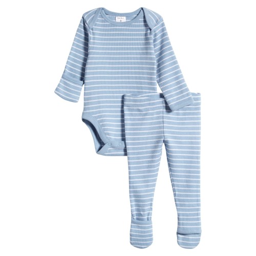 Stripe Bodysuit & Convertible Footed Pants Set, 9M