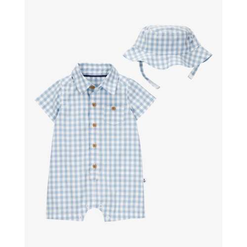Baby 2-Piece Gingham Romper & Hat Set - Carter's | Carter's