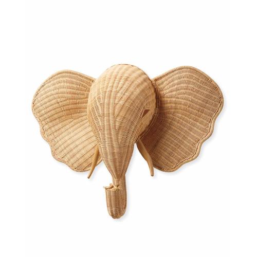 Wicker Animal Head – Elephant | Serena & Lily