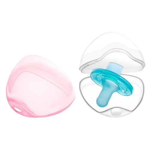 Pacifier Case (2 Pack, Clear, Pink)
