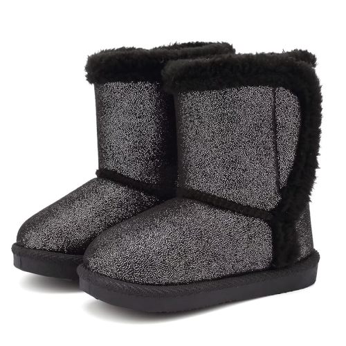 CIOR Toddler Snow Boots for Girls Boys Winter Warm Kids Button Boots Outdoor Shoes