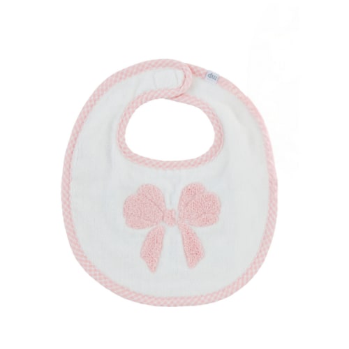 Boucle Bow Applique Terry Bib | Mud Pie
