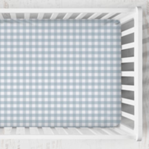 Crib Sheet | Gingham in Soft Chambray