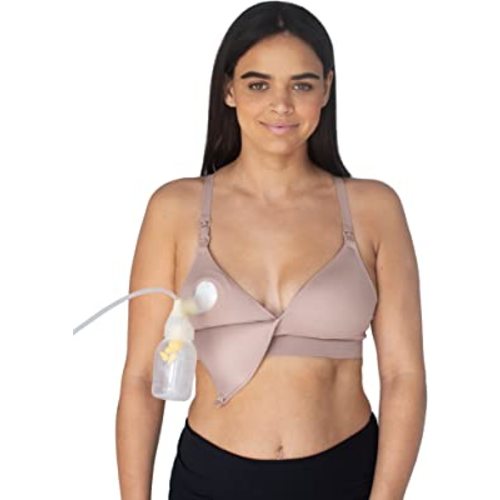 Minimalist Hands Free Pumping Bra | Patented All-in-One Pumping & Nursing Plunge Bra