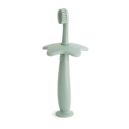 mushie Star Toddler Training Toothbrush (Cambridge Blue)