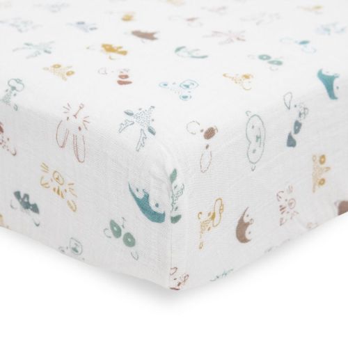 Little Unicorn Cotton Muslin Fitted Crib Sheet - Prickle Pots