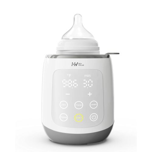 HEYVALUE Bottle Warmer, Baby Bottle Warmer 10-in-1 Fast Baby Food Heater&Thaw BPA-Free Milk Warmer with IMD LED Display Accurate Temperature Control for Breastmilk or Formula for Bottles - grey