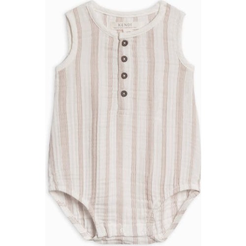 Bowie Muslin Bubble Romper, 6-12M