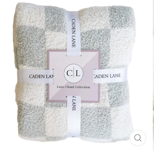 CuddleLane™ Luxe Blankets | Sage Check