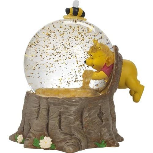 The Pooh Bear Musical Snow Globe, for The Love of Hunny - Resin/Glass - Collectible Birthday Gift, Holiday Present