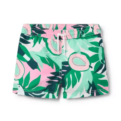 Boy Soft Rose Toucan Recycled Toucan Swim Trunk by Janie and Jack