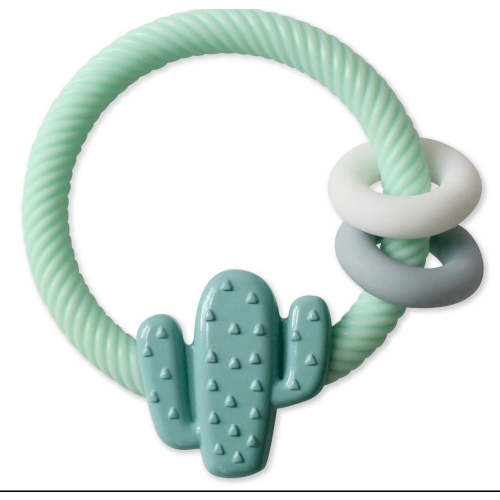 Ritzy cactus baby rattle