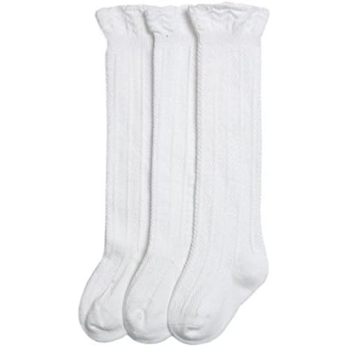 EPEIUS Baby Girls Boys Uniform Knee High Socks Tube Ruffled Stockings Infants and Toddlers (Pack of 3/5)