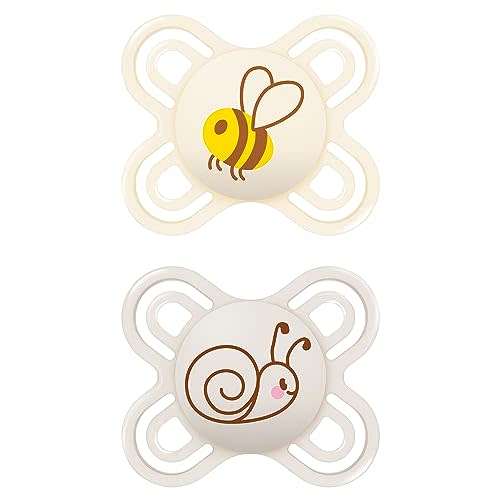 MAM Perfect Baby Pacifier, Patented Nipple, Developed with Pediatric Dentists & Orthodontists, Unisex, 0-3 (Pack of 2)