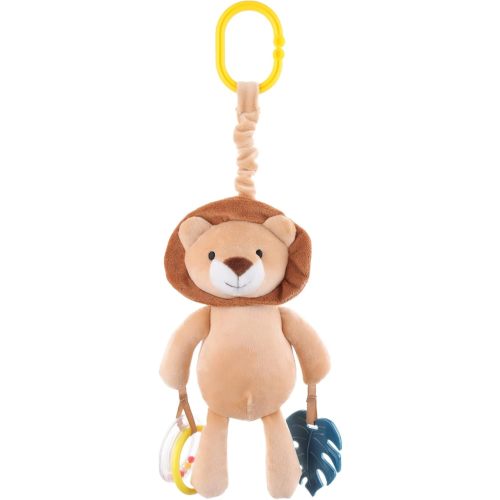 Apricot Lamb Baby Stroller or Car Seat Activity and Teething Toy, Features Plush Lion Character, Gentle Rattle Sound & Soft Teether, 8.5 Inches