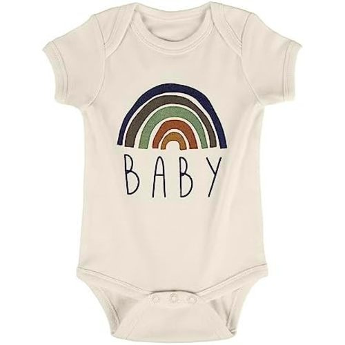 Cnins Newborn Baby Bodysuit - Pregnancy Announcement & Infant Loss Gift, Coming Soon & Rainbow Design Coming Home Outfit