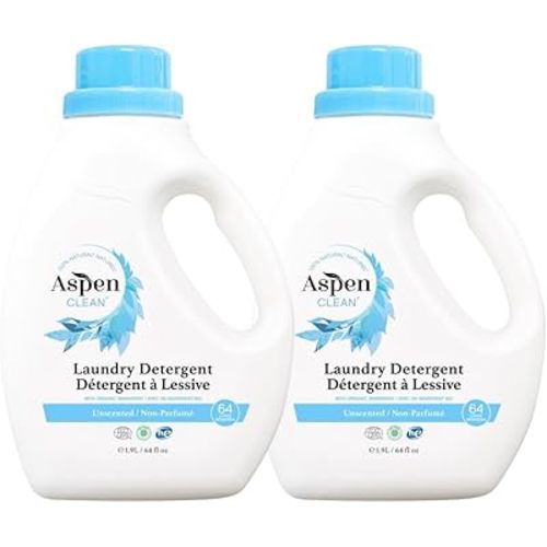 Natural Laundry Detergent Unscented - 100% Natural, Organic, HE Liquid Laundry Detergent- Vegan, Non-Bio, Cruelty-Free, Biodegradable - Safe for Babies, Pets & Kids - EWG Certified (2 pack)
