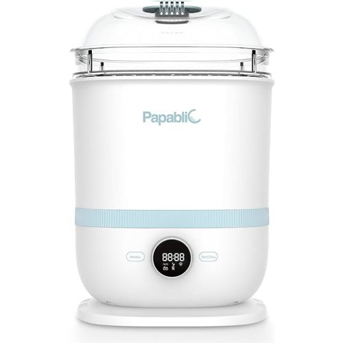Papablic 5-in-1 Bottle Sterilizer and Dryer Pro, Universal Fit for Baby Bottles, Parts & Other Newborn Essentials, Extra-Large Capacity