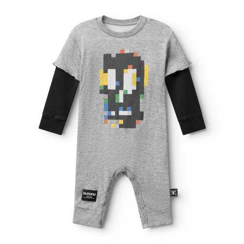 soft pixel skull overall