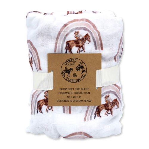 Rainbow Baby Bamboo Muslin Crib Sheet