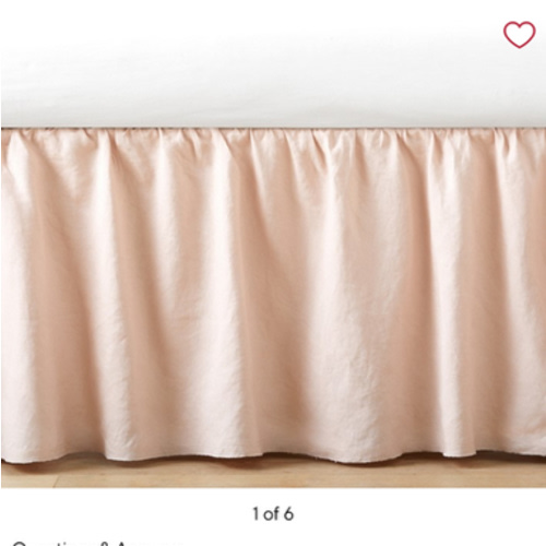 Ruffle Belgian Linen Crib Skirt | Pottery Barn Kids