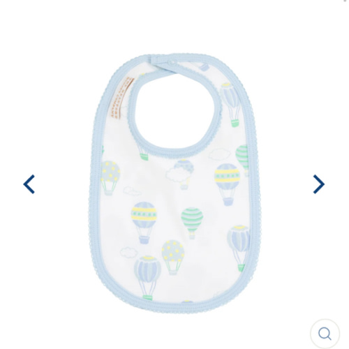 Burp Me Bib - Up Up and Away (Blue) with Buckhead Blue