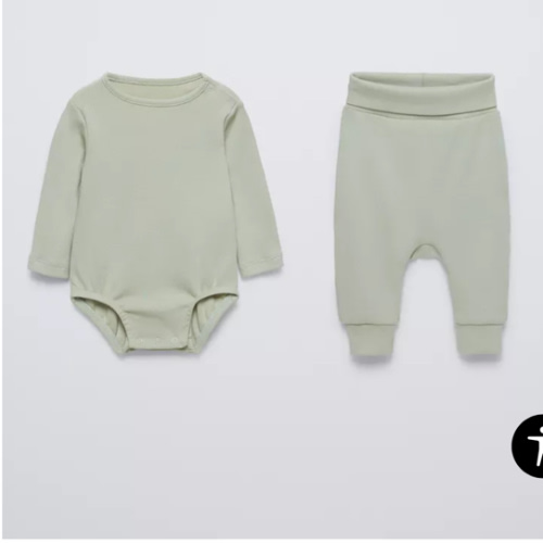 RIB BODYSUIT AND LEGGINGS PACK - Light green | ZARA United States