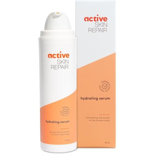 Active Skin Repair EWG Certified Hyaluronic Acid Face and Body Hydrating Serum for All Skin Types, Dermatologist-Tested Moisturizing Anti-Aging Serum with Ceramides & Niacinamide, 5 fl. oz.
