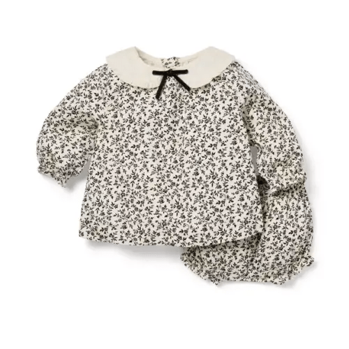 Newborn Nutmeg Cream Ditsy Floral Baby Ditsy Floral Corduroy Matching Set by Janie and Jack