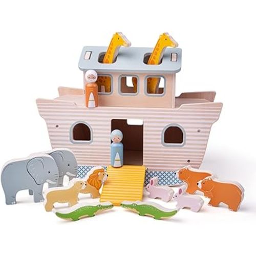 Bigjigs Toys, 100% FSC Certified Wooden Noahs Ark