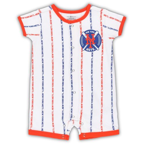 Newborn & Infant New York Mets White Ball Hitter Romper