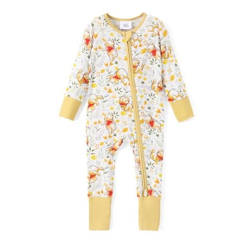 Disney Baby Viscose Made from Bamboo 2-way Zip Footie Romper Outfit NB-Inf