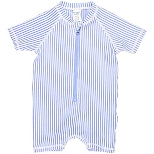 RUGGEDBUTTS Baby/Toddler Boy Swimsuit, One Piece Zipper Rash Guard Sunsuit with UPF 50+ Sun Protection
