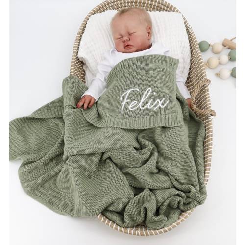 Custom Embroidered Baby Blanket with Name - Personalized Soft Blanket for Newborns, Perfect Baby Shower Gift