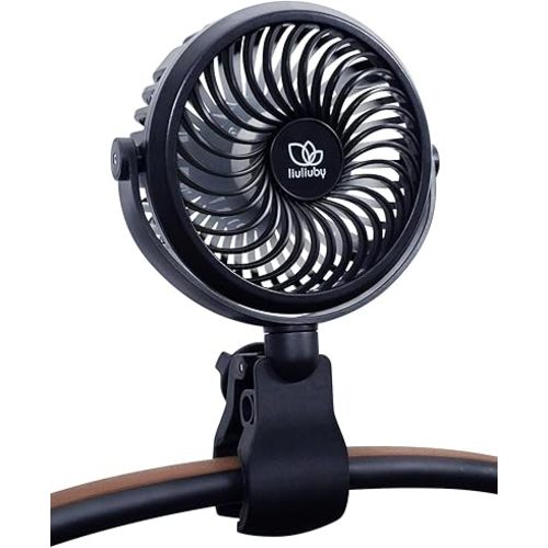 liuliuby Stroller Fan Clip On for Baby | Baby Fan for Stroller and Car Seat | Baby Stroller Fan Rechargeable | USB Rechargeable Battery Operated Portable Fan for Stroller | Stroller Accessories