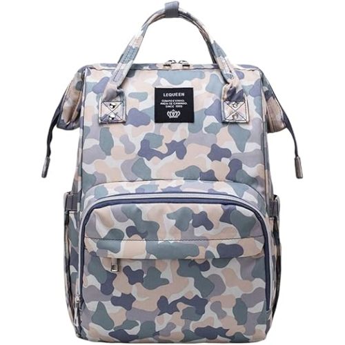 Camo Diaper Bag Backpack Multi-Function Diaper Bag for Baby Care Essentials Waterproof Travel Baby Bag for Mom Dad