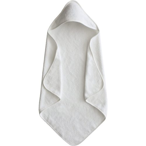 mushie Baby Hooded Towel | Organic Cotton (Pearl)