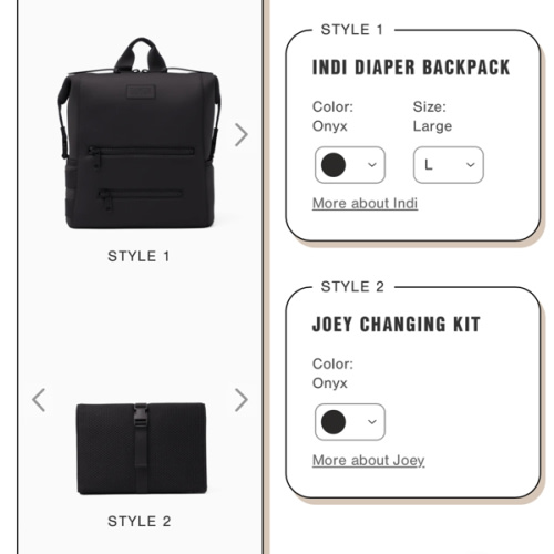 Parent Kit: Large Dagne Dover Indie Neoprene Backpack + Changing Pad