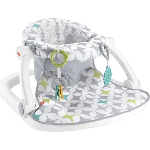 Fisher-Price Portable Baby Chair Sit-Me-Up Floor Seat With Developmental Toys & Machine Washable Seat Pad, Starlight Bursts