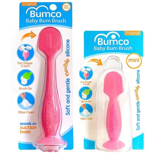 Bumco Diaper Cream Spatula Home & Travel Set - BPA-free Butt Paste Diaper Cream Applicator, Soft Diaper Rash Cream Applicator, Butt Spatula Baby, Mom-Invented Diaper Bag Essentials, 2-Pack