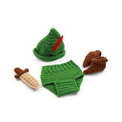 Peter Pan Inspired Outfit Crochet Baby Peter Pan Costume Newborn Boy Shower Gift Photo Prop MADE TO ORDER