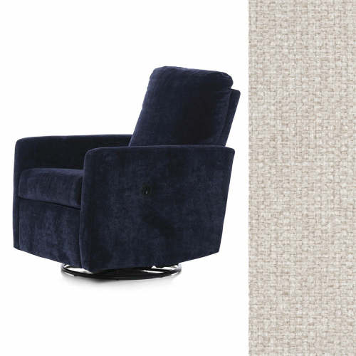 Oilo Drew Glider w/ Power & USB in Chenille Linen