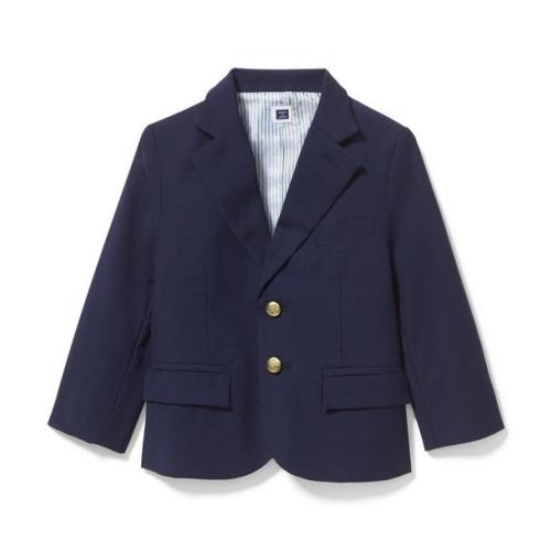 Boy Navy Blue Wool Suit Blazer by Janie and Jack